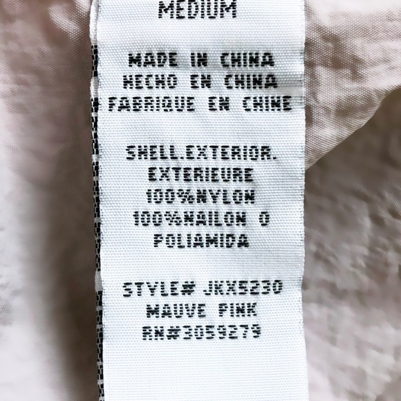 NWT! Mauve Pink Hooded Pullover Windbreaker - Picture 5 of 5